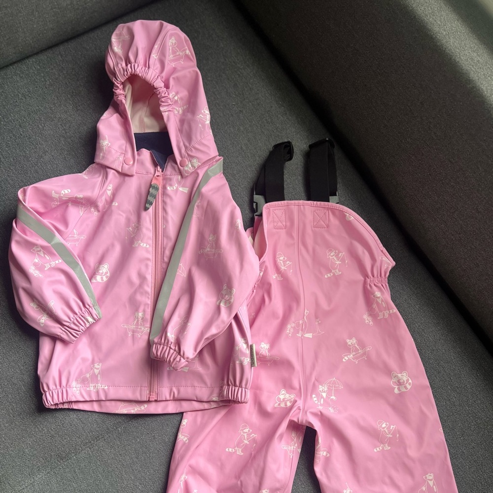 Racoon Outdoor Danish Brand Weather Raincoat and Pants - 18mo